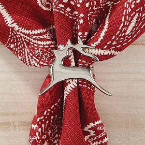 Antique Metal Reindeer Napkin Rings Decorative Christmas <b>Table</b> Accessories For Holiday Dinner <b>Party</b> Settings - Product Image 5