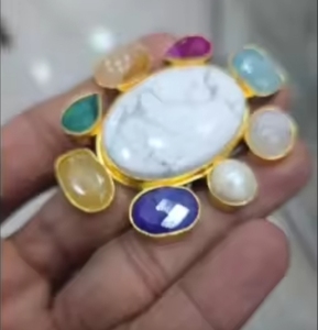 Exima Traders New Trendy Design Vintage <b>Brass</b> <b>Ring</b> for Women Daily Wear with Multi Color Natural Stone Unique Design Gift - Product Image 5