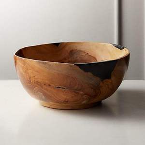 Tazón de madera de acacia de diseño elegante, hecho a mano, de estilo minimalista, para servir comida, regalo, artesanía en madera, tazones decorativos - Product Image 6