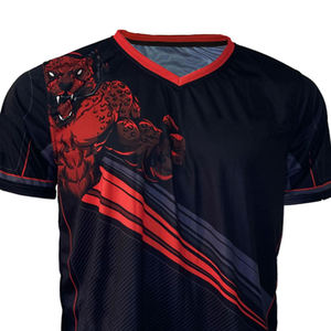 T-shirt E-Sports RICSA INTERNATIONAL unisexe blanc et vert à imprimé gaufré, sans col, séchage rapide, coton 240g, manches courtes - Product Image 6