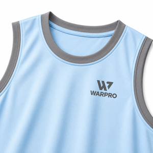 WARPRO Camiseta sin Mangas Unisex Azul Grisáceo, Transpirable, de Poliéster, para Todas las Temporadas, Cuello Redondo, Deportiva - Product Image 4