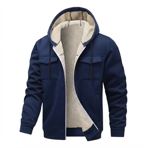 Custom Logo Unisex Oversized Bomber <b>Jacket</b> Hooded Sherpa Lined Waterproof <b>Zip</b> <b>up</b> Streetwear Outdoor Winter Casual Coat - Product Image 3