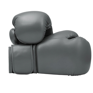 Gants de boxe en cuir à doigts entiers avec fermeture à lacets au poignet pour adultes de 14 ans et plus, usage unisexe pour l'entraînement - Product Image 1