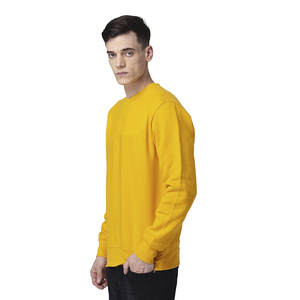 เสื้อสเวตเชิ้ตคอกลมทรงปกติ ยูนิเซ็กซ์ ผ้าถักเนื้อคอตตอน สีพื้น น้ำหนัก 300 กรัม เป็นมิตรต่อสิ่งแวดล้อม สีเหลือง แขนยาว สไตล์ลำลอง สำหรับฤดูใบไม้ร่วง - Product Image 2