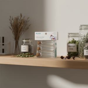 Bottiglia in vetro ILAN con tappo in sughero 30mm x 80mm 40ml per conservazione ed esposizione - Product Image 3