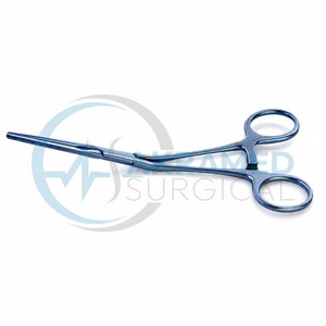 Pince vasculaire pédiatrique Cooley en titane 17 cm 6.75 à mâchoires atraumatiques droites et tiges angulées, instrument chirurgical CE - Product Image 2
