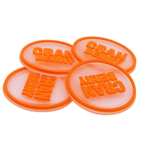 Sup Mr.King Badge Autocollant Circulaire en Caoutchouc 3D Rouge
