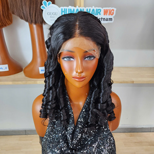 Double Drawn Raw Vietnamese Hair 5x5 Closure Bouncy Virgin Human Hair <b>Wig</b> Curly Styles Transparent Glueless Lace <b>Long</b> for - Product Image 4