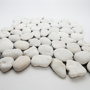 Decorative Rectified White <b>Stone</b> Pebble Tiles for Outdoor <b>Landscaping</b> Garden and <b>Stone</b> Modern Home Decor - Product Image 5