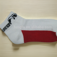 Chaussettes de sport unisexes personnalisables en jacquard avec logo, très respirantes, absorbant la transpiration, en coton éponge fin, best-seller