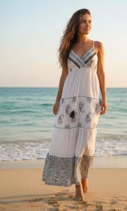Vestido Floral de Algodón Indio, Vestidos Casuales, Ropa de Mujer, Vestidos sin Mangas, Vestidos Largos para Mujer, Vestido Maxi Largo, Vestido de Playa para Boda - Product Image 6