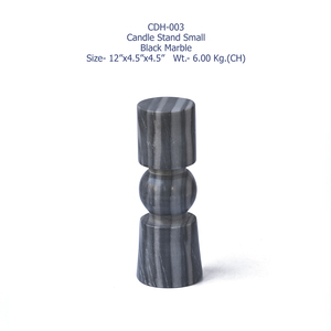 Royal Black Marble <b>Candle</b> Stand Handmade Designer Luxury Decor for Christmas and Festive Use Premium Export Quality <b>Bulk</b> Supply - Product Image 3