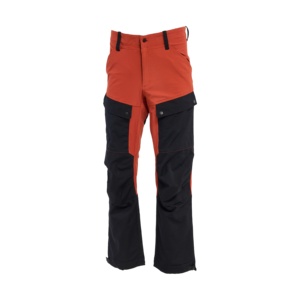 Men's High Waist Polyester Workwear <b>Trouser</b> <b>Red</b> Black <b>Cargo</b> Multiple Pockets Windproof Midweight Winter Straight Fit Button - Product Image 2