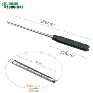 Osteótomos rectos de 6 mm, cincel para huesos, instrumentos quirúrgicos ortopédicos, juego de instrumentos de acero inoxidable - Product Image 1