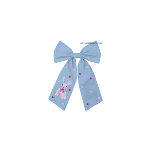 กิ๊บติดผมผ้าลายโบว์ธีมไข่อีสเตอร์ดีไซน์ใหม่ สีสันปรับแต่งได้ คอลเลคชั่นล่าสุดปี 2026 - Product Image 3