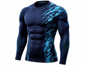 Camiseta Deportiva para Hombre, Manga Larga, Cuello Redondo, Protección UV, Logotipo Frontal Sublimado, Ecológica, Secado Rápido, Sin Costuras, Spandex, Poliéster - Product Image 3