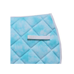 Tapis de selle pour cheval en polyester respirant avec logo personnalisé et cordon diamanté pour les sports d'équitation, emballage personnalisé, vente en gros - Product Image 2