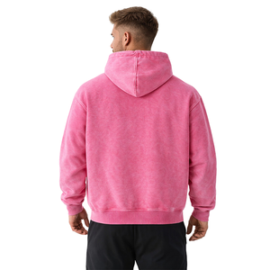 Unisex Vintage Washed <b>Pink</b> Regular Fit Heavyweight Cotton Fleece Pullover <b>Sweatshirt</b> Quick Dry Anti Wrinkle Winter Custom Blank - Product Image 4