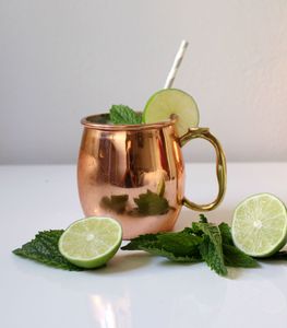 Juego de tazas de cobre martillado color ámbar, tazas reutilizables para bebidas, tazas premium para servir bebidas, acabado duradero - Product Image 2
