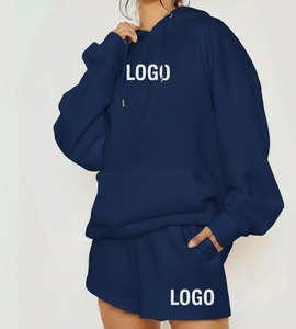 Conjunto de 2 Piezas para Mujer, Color Morado, Corte Regular, Estilo Casual, Bolsillos con Logotipo Estampado, 100% Algodón Transpirable, para Verano - Product Image 3