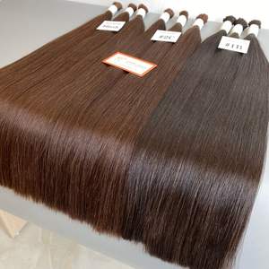 Extensiones de cabello natural virgen a granel de grado 12A Super doble dibujado de longitud completa vendedor mayorista vietnamita - Product Image 2