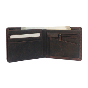 Export Quality Men's Genuine Leather Open <b>Wallet</b> <b>RFID</b> <b>Blocking</b> Vintage Fashion Lightweight Custom Logo Available Best Market - Product Image 3