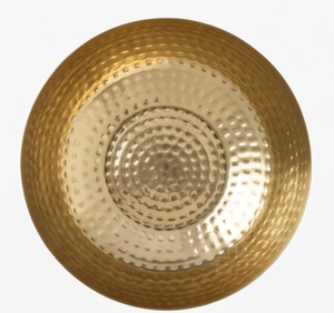 Bol décoratif en corne de cerf noir doré de qualité supérieure avec finition martelée, idéal pour la présentation sur table, artisanat métallique fait main - Product Image 2