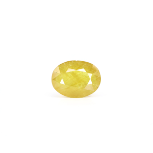 Loose 7.8 Carat Oval Cut Synthetic Yellow Sapphire Gemstone for Fine Jewelry - Product Image 1
