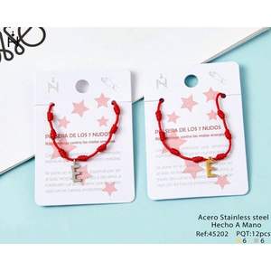 Angelina Seven Knot <b>Bracelet</b> <b>Red</b> Rope Charm Stainless Steel Unisex Gift Jewelry - Product Image 2
