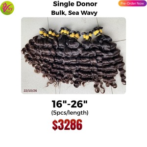 VuyHair Envío Rápido Cabello Humano Vietnamita de un Solo Donante Extensiones a Granel Sin Procesar 95-100g Doble Trama a Máquina Todos los Colores - Product Image 5