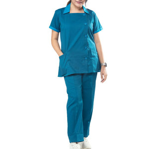 New Design Wholesale Factory Price Nursing Wear Plain Elastic Waist Drawstring Design Slim Fit Stretchable Women's <b>Scrub</b> Suits - Product Image 1