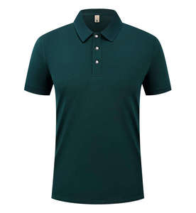Men's <b>Navy</b> Blue Short Sleeve Cotton Pique <b>Polo</b> <b>Shirt</b> Regular Fit Casual Button Design Breathable Knitted Solid Color - Product Image 4