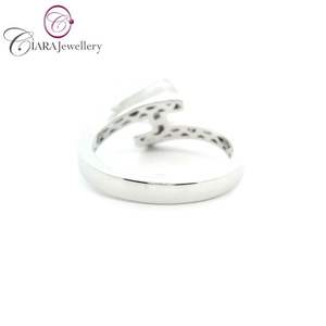 แหวนหมั้น AU750 18K สีขาว/เหลือง/โรสโกลด์และแหวนเพชรธรรมชาติสองโทนสี0.50CT - Product Image 3