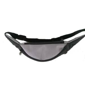 Unisex Gray Textile Waist Bag With Zipper Closure For Daily Use - Product Image 3