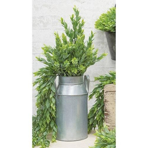 Vase décoratif vintage en métal galvanisé, style ferme, pour fleurs, pot à fleurs style campagne française pour la maison, le jardin et l'extérieur. - Product Image 5