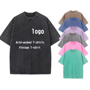 เสื้อยืดทรงเข้ารูปสไตล์วินเทจ ผ้าฝ้าย 100% ล้างสีแบบ Heavy Acid Wash คุณภาพพรีเมียม ไซส์พลัส เหมาะสำหรับผู้ชาย - Product Image 6