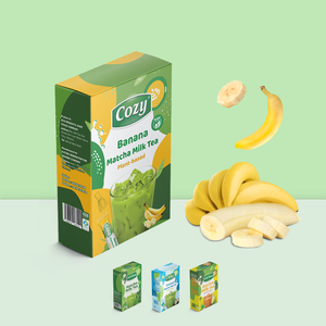Poudre de thé en gros, saveur fruitée, personnalisée, 10g 15g par sachet, thé en gros 4-en-1, thé au lait banane matcha, poudre de banane - Product Image 1