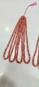 Perles de rhodochrosite naturelle facettées en rondelles, taille 4,5 mm à 6 mm, perles de pierre de haute qualité, collier de perles certifiées, perles de pierres précieuses en vrac - Product Image 2