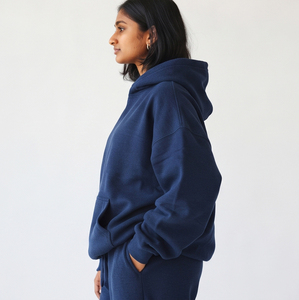 Conjunto Deportivo de Dos Piezas para Mujer, Sudadera Holgada con Capucha y Pantalones Deportivos de Felpa Premium, Estilo Casual y Urbano - Product Image 4