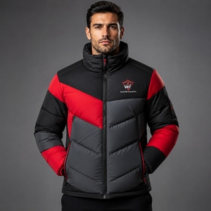 Men Puffer <b>Jacket</b> Premium Winter Coat Water Resistant Quilted Construction Lightweight Insulation Comfortable Warm Outerwear - Product Image 4