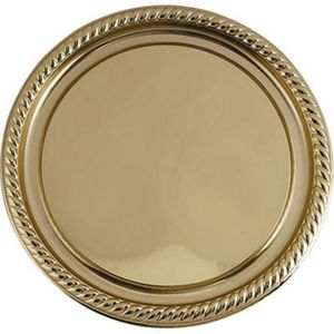 Assiette de présentation en métal unique avec finition texturée pour la décoration de table de luxe, les mariages et les événements. - Product Image 5