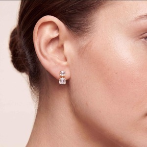 Pendientes Clásicos con Diamantes Cultivados en Laboratorio, Corte Asscher, 6.00 CTW, en Oro Rosa de 9K - Product Image 5