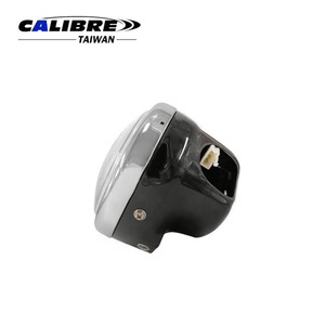 Faro Delantero Redondo de 6 Pulgadas con Lente de Color Arcoíris para Motocicleta, Marca TAIWAN CALIBRE, para Monkey DAX H4 12V con Carcasa Negra - Product Image 3