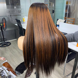 Peluca de Cabello Humano Liso Natural Color Marrón Oscuro, Cabello Humano Virgen de Alta Calidad, 100% Cabello Humano - Product Image 4