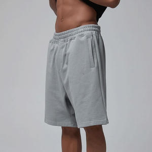 Shorts de sport décontractés pour hommes, 100 % coton, couleur unie, séchage rapide, écologiques, respirants, pour la plage et la gym, vente en gros, haute qualité - Product Image 3