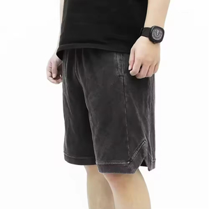 Shorts d'été personnalisés en gros pour hommes, en coton, à séchage rapide, pour l'entraînement, style décontracté et sportif, effet délavé - Product Image 2