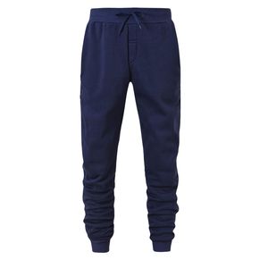 Custom Wholesale <b>Mens</b> <b>Navy</b> Blue Cotton French Terry Sweatpants Casual Drawstring <b>Joggers</b> Elastic Cuff Autumn Streetwear Pant - Product Image 1