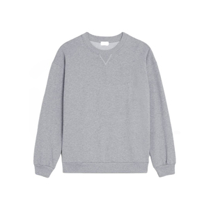 เสื้อสเวตเชิ้ตคอกลมสีเทาล้วน ทรงปกติ ใส่ได้ทั้งชายและหญิง สไตล์ลำลอง ถักจากผ้าฝ้าย 100% เหมาะสำหรับใส่ในฤดูใบไม้ร่วง - Product Image 1