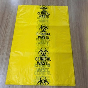 Bolsa Amarilla para Residuos Clínicos, Bolsa de Plástico para Residuos Infecciosos, Bolsa de Basura con Fondo Cuadrado, Desechable, Impresa - Product Image 2