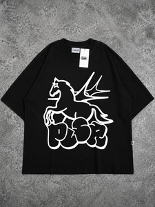 T-shirt graphique en coton surdimensionné personnalisé pour homme, style streetwear vintage, coupe ample, imprimé, lourd, tendance, OEM ODM - Product Image 6